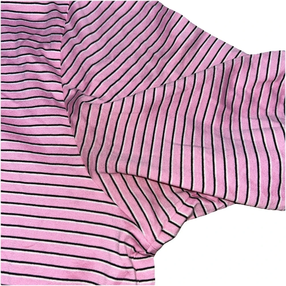 Polo Golf Ralph Lauren‎ Pima Cotton Polo, Men's Large, Pink Black White Stripe